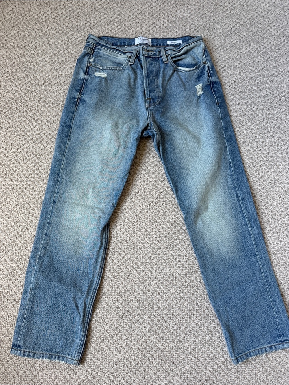 Frame Denim Women's Boot Cut Jeans in Light Blue Wash